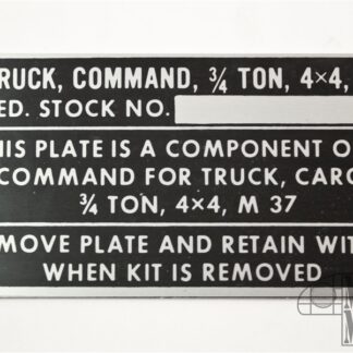 M42 Identification Plate