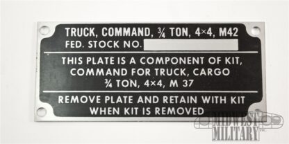 M42 Identification Plate