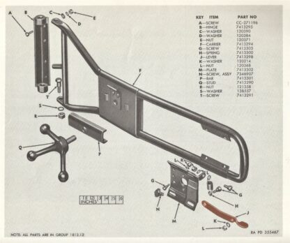 Door Mounted Spare Tire Carrier Lock Plate Latch Lever - Image 2