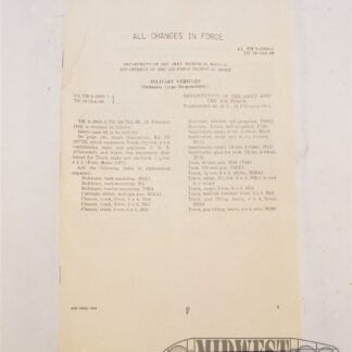 All Changes in Force Manual