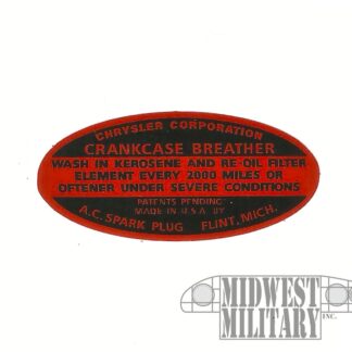 crankcase breather decal