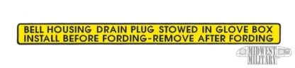 fording warning decal