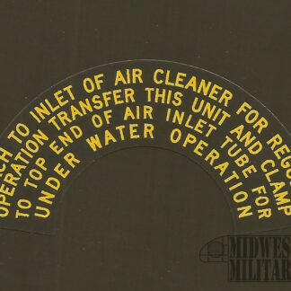 pre-cleaner decal