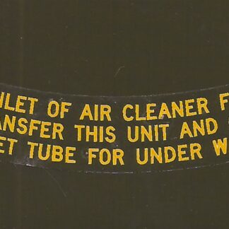 pre-cleaner decal