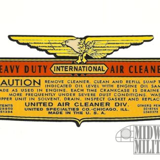 Air Cleaner Decal