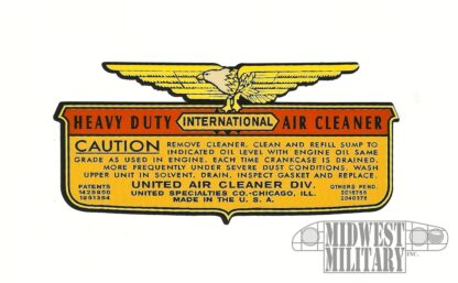 Air Cleaner Decal