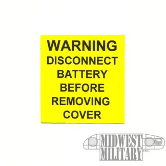 60 Amp Alternator Battery Warning Decal