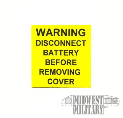 60 Amp Alternator Battery Warning Decal