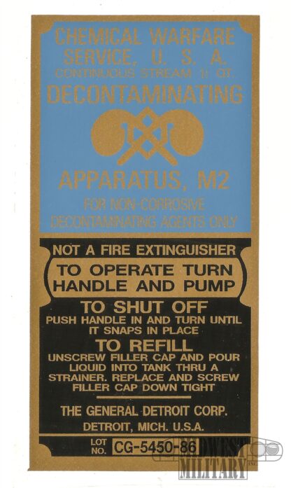 decontaminator decal general detroit
