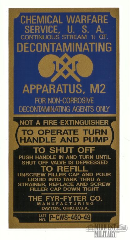 decontaminator decal