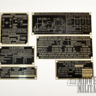 Data Plate Set