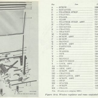1. M37 Window Regulator and Runs (Exploded View)