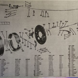 2. M38 Parking Brake Assembly, (Exploded View)