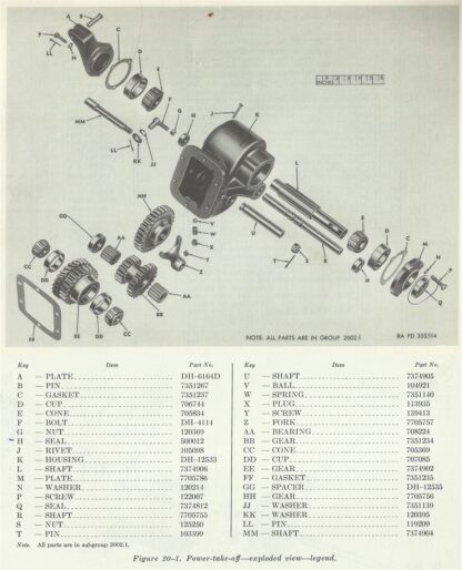 1. M37 Power Take Off (Exploded View)