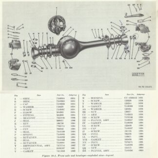 1. M37 Front Axle and Housing (Exploded View)