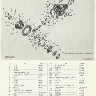1. M37 Front and Rear Axle Differential (Exploded View)