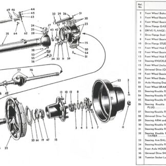 3/4 Ton Dodge Front Axle (Exploded View)