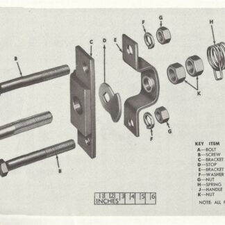 1. M37 Spare Tire Latch (Exploded View)