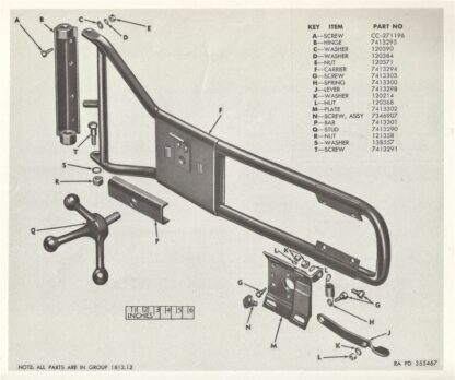 1. M37 Spare Door Carrier (Exploded View)