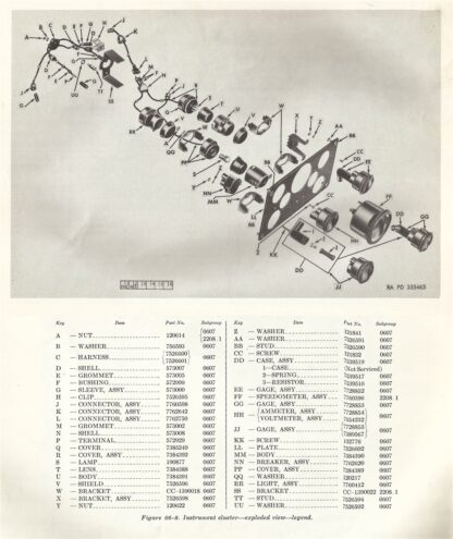 1. M37 Instrument Cluster (Exploded View)