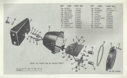 1. M37 Blackout Tail and Stop Light (Exploded View)