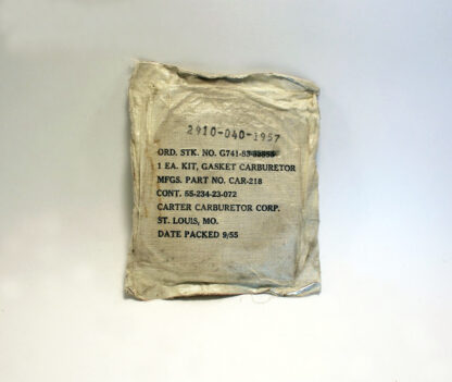 Carter carb gasket set
