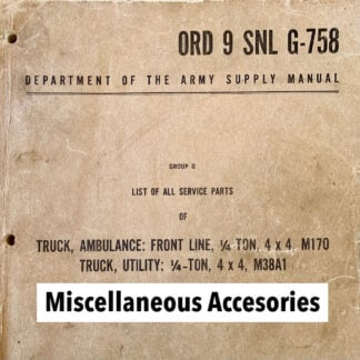 Miscellaneous Accessories