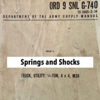 Springs and Shock Absorbers