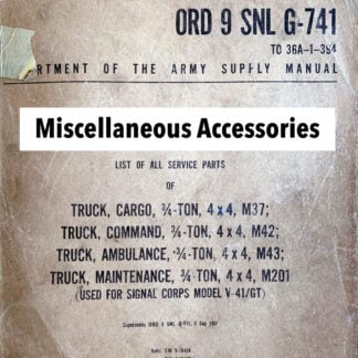 Miscellaneous Accessories