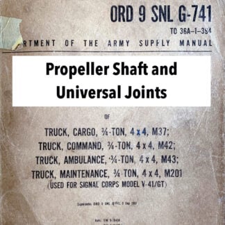 Propeller Shaft and Universal Joints
